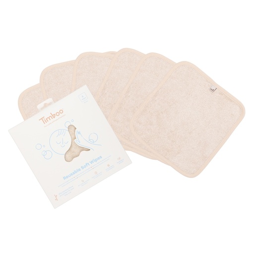 Wasbare doekjes - 6 stuks frosted almond 