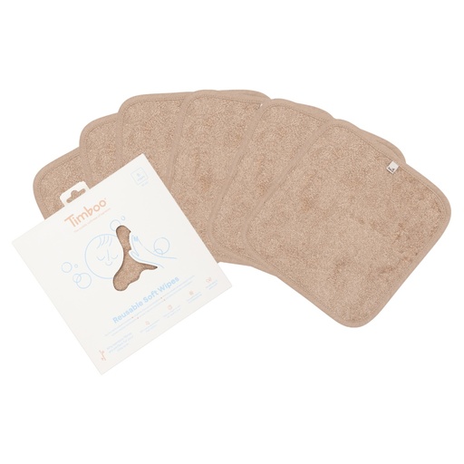 Wasbare doekjes - 6 stuks savannah sand 