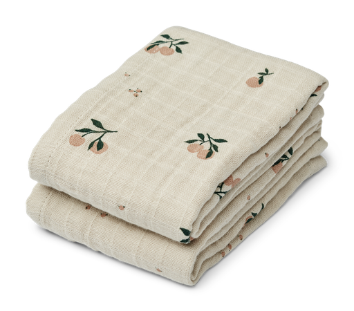 Tetradoek Lewis - 2 stuks peach - sea shell mix 