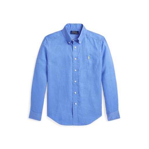 Hemd linnen (8j-16j) harbor island blue 