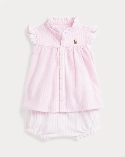 Ensemble avec blouse et bloomer carmel pink multi 