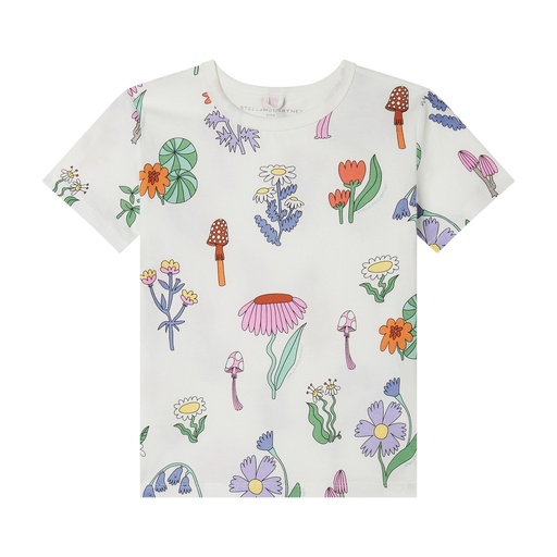 T-shirt flowers ivory - colourful 