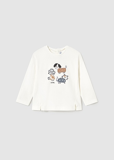 T-shirt chat chien natural 