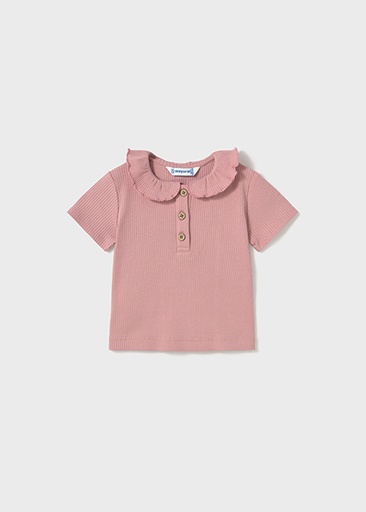 T-shirt met kraagje rose 
