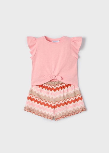 Set t-shirt rose salmon 