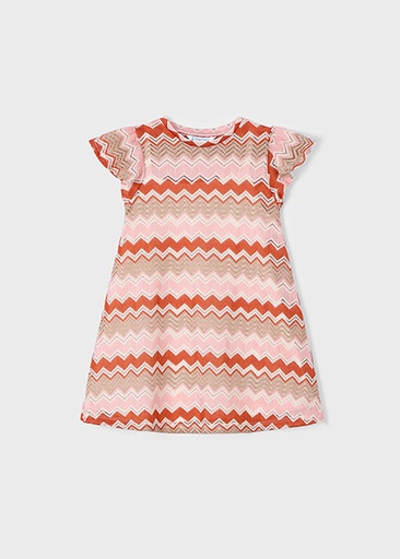 Gebreide jurk salmon 