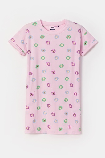 Peignoir de nuit roze bloemetjes print 