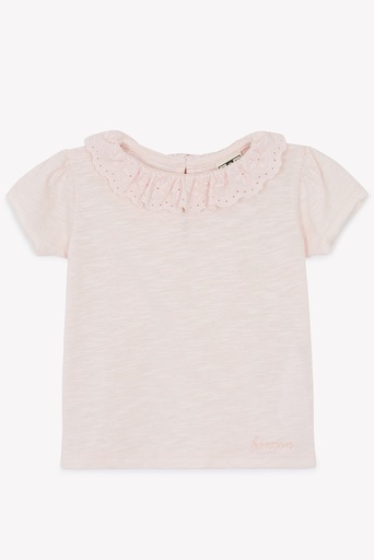 T-shirt met kraagje rose parfait