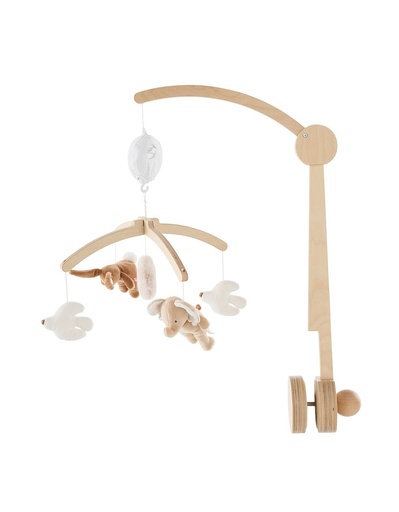 Muziekmobiel met houten arm  