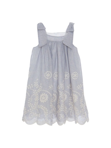 Jurk embroidery stripes 