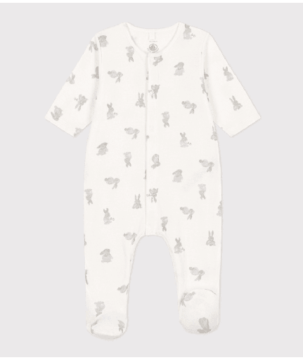 Kruippakje marshmallow/gris 