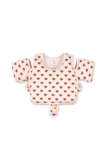 Zwemvest met bandjes Hollis amour rouge 