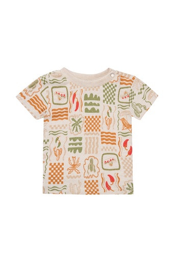 T-shirt Okazaki tropical pattern