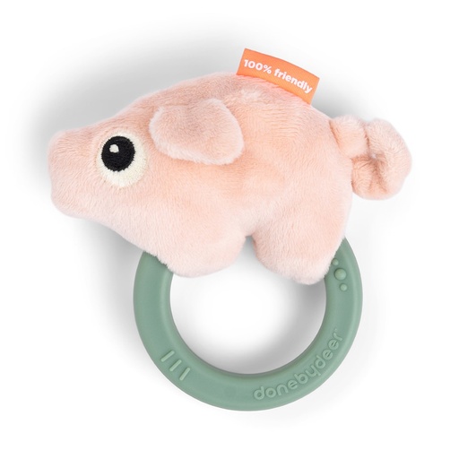 Rattle with teething ring Pigee colour mix 