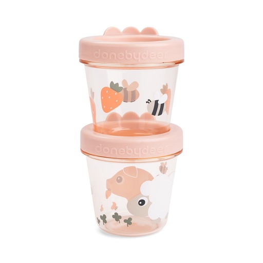 Bewaarpotjes babyvoeding (2 stuks) Tiny farm powder