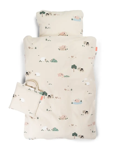 Enveloppe de couette pour lit junior Tiny farm sand