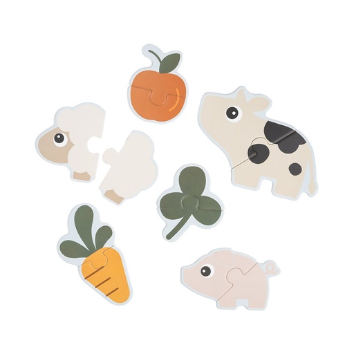 Puzzelset 2+ Tiny farm colour mix 