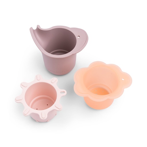 Badspeeltje stapelbare bekers (3 stuks) powder 