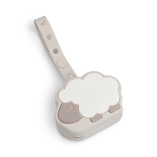 Fopspeenhouder (silicone) Sheepy sand 