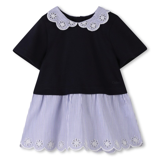 Dress wit  blauw 