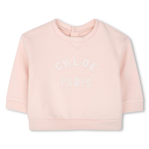 Sweater bloemblaadje roze 