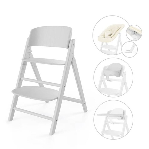 Eetstoel click & fold 4-in-1 all white 