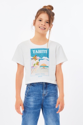 T-shirt snow white - beach 