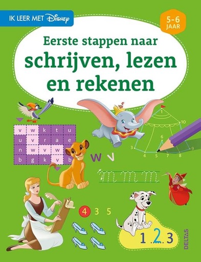 Disney Ik leer met - Eerste stappen naar schrijven, lezen en rekenen (5-6 j.)  