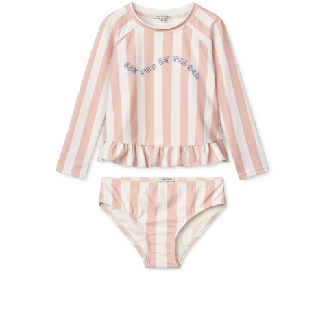 Ensemble avec maillot de bain et bas de bikini Dagny sorbet rose - creme de la creme 