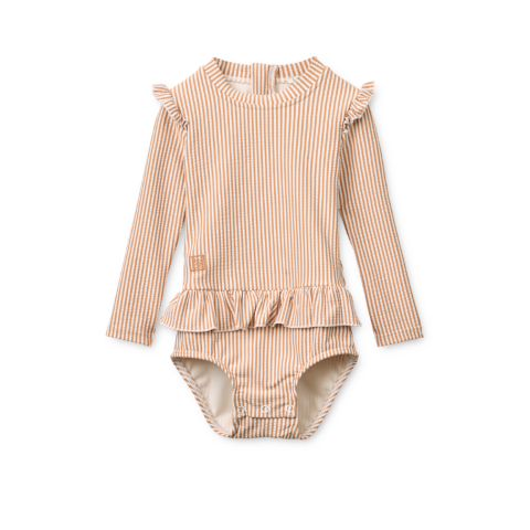 Swimming costume Sille stripe pale tuscany - creme de la creme 