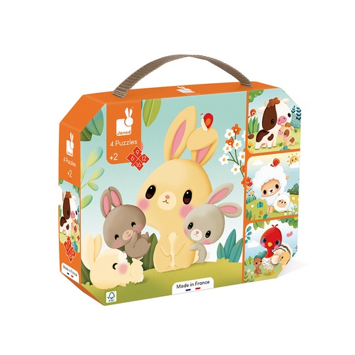 Evolutieve puzzels boerderijdieren - boerderij  