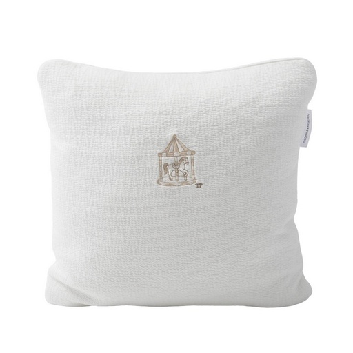 Coussin coton gaufré 40x40cm  carrousel 