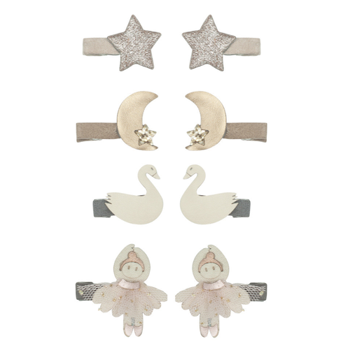Haarclip zwanenmeer (8 stuks) multicolor