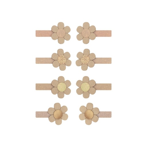 Haarclip daisy (8 stuks) multicolor