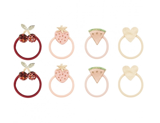Haarelastiek fruit mini (8 stuk) multicolor 