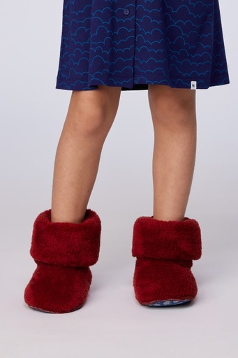 Pantoffels donkerrood 