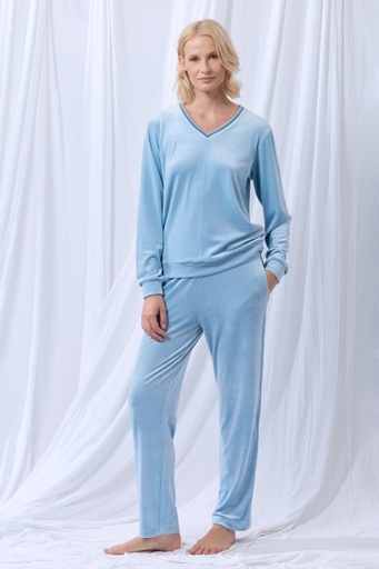 Pyjamas fijn streepje blauw 