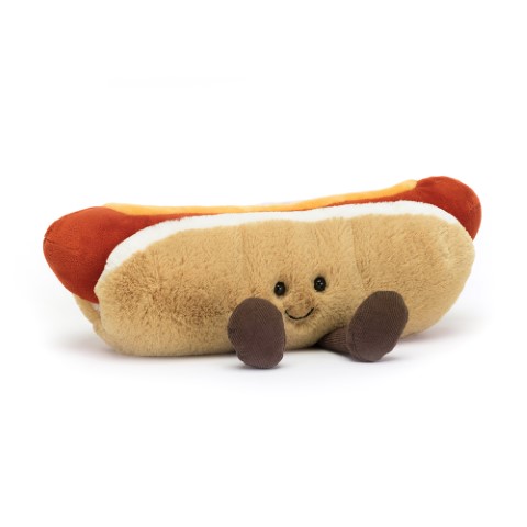 Knuffel vermakelijke hotdog (25cm) hotdog