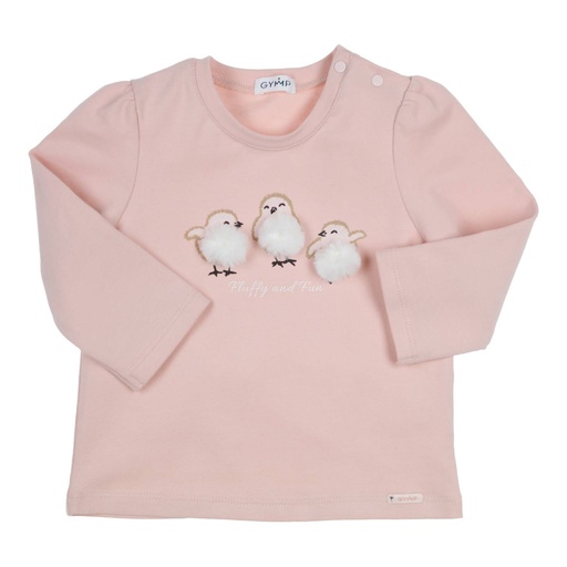 T-shirt lange mouwen aerodoux old rose 