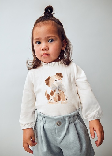 T-shirt met lange mouwen cream 