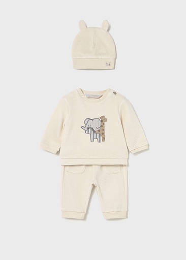 3-delige set met broek, trui en muts pottery 