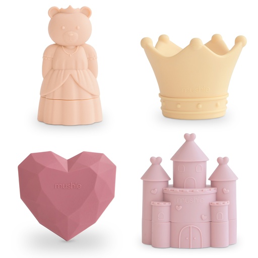 Badset prinses – siliconen badspeelgoed (4 stuks)  