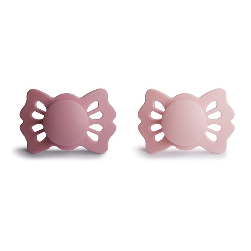 Fopspeen lucky silicone (2 stuks) Cedar/Baby Pink 