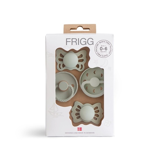Fopspeen set pasgeboren latex (4 stuks) sage 