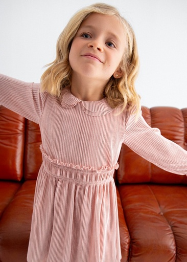 Robe en maille avec plis Petal 
