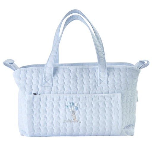 Verzorgingstas + waskussen – Gewatteerd Light blue 