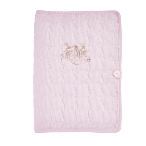Birth book cover - Quilted Pink Garden Party