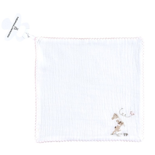 Speenhouder vierkant tetra (Pink Garden Party) White/pink 