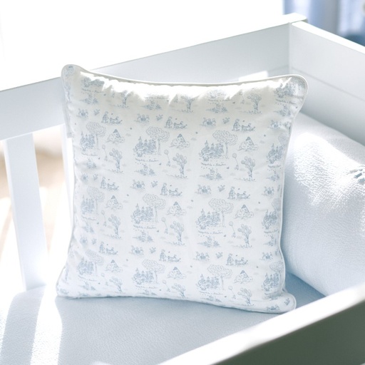 Kussen volant Gedrukt Light blue printed 