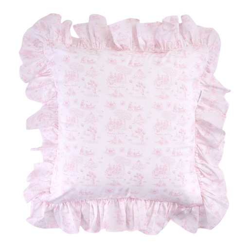 Cushion flounce printed Pink Garden Party